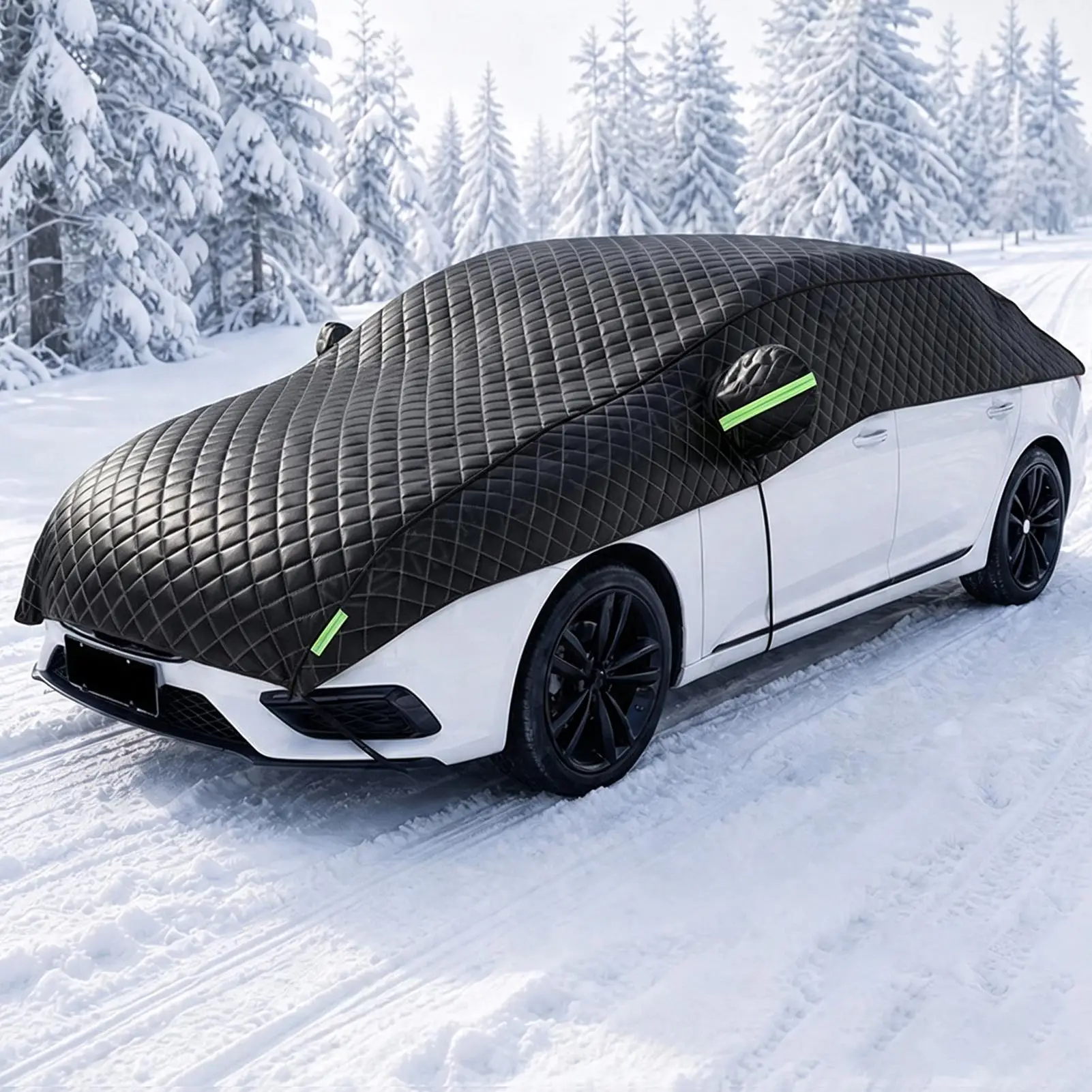 Anti-Freeze Frost Protection Shield Aluminum Coated Film with Thickened Padded Liner for Vehicle Winter Snow Frost