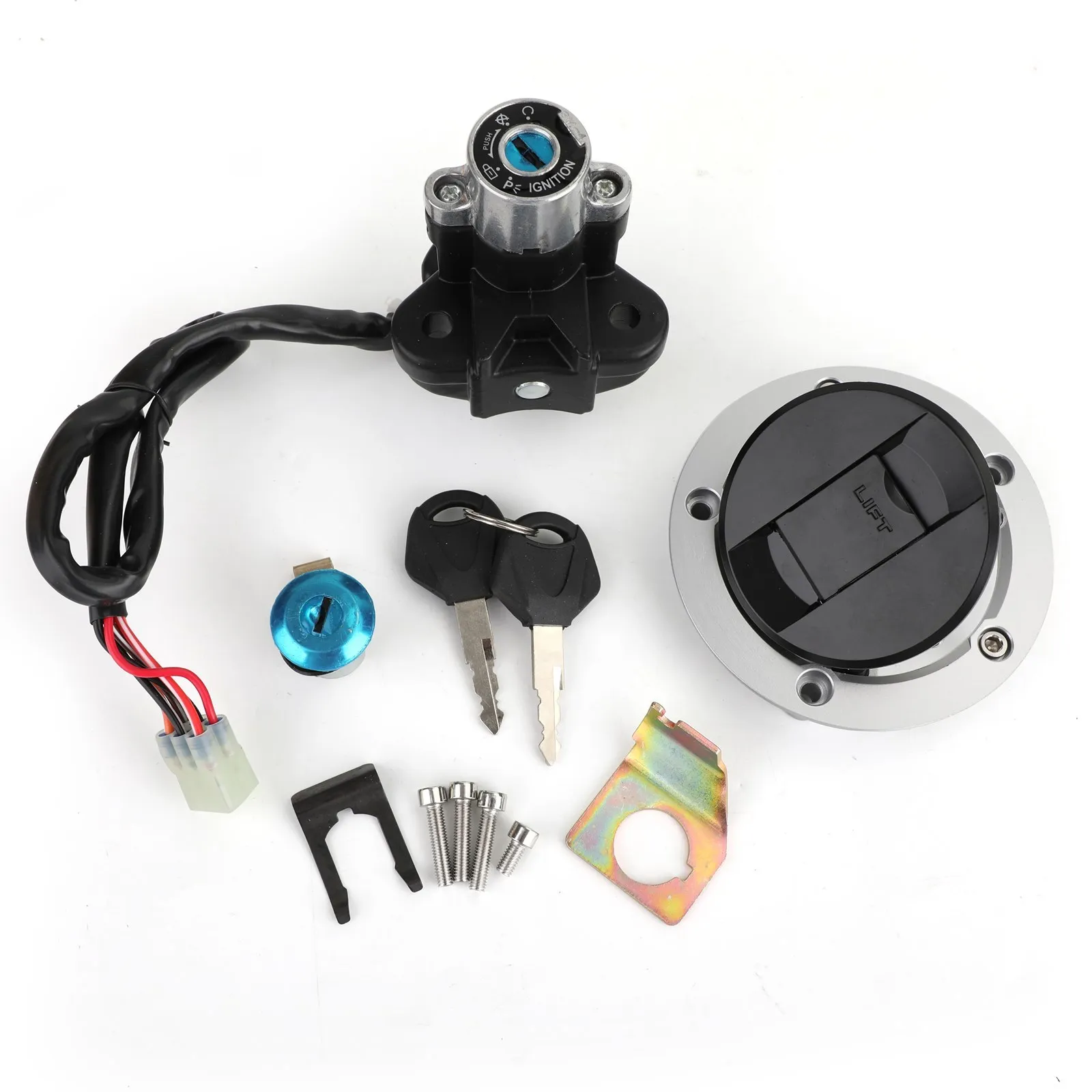 

Ignition Switch Lock Fuel Gas Cap Key Set for Suzuki GSXR 600 750 SV1000