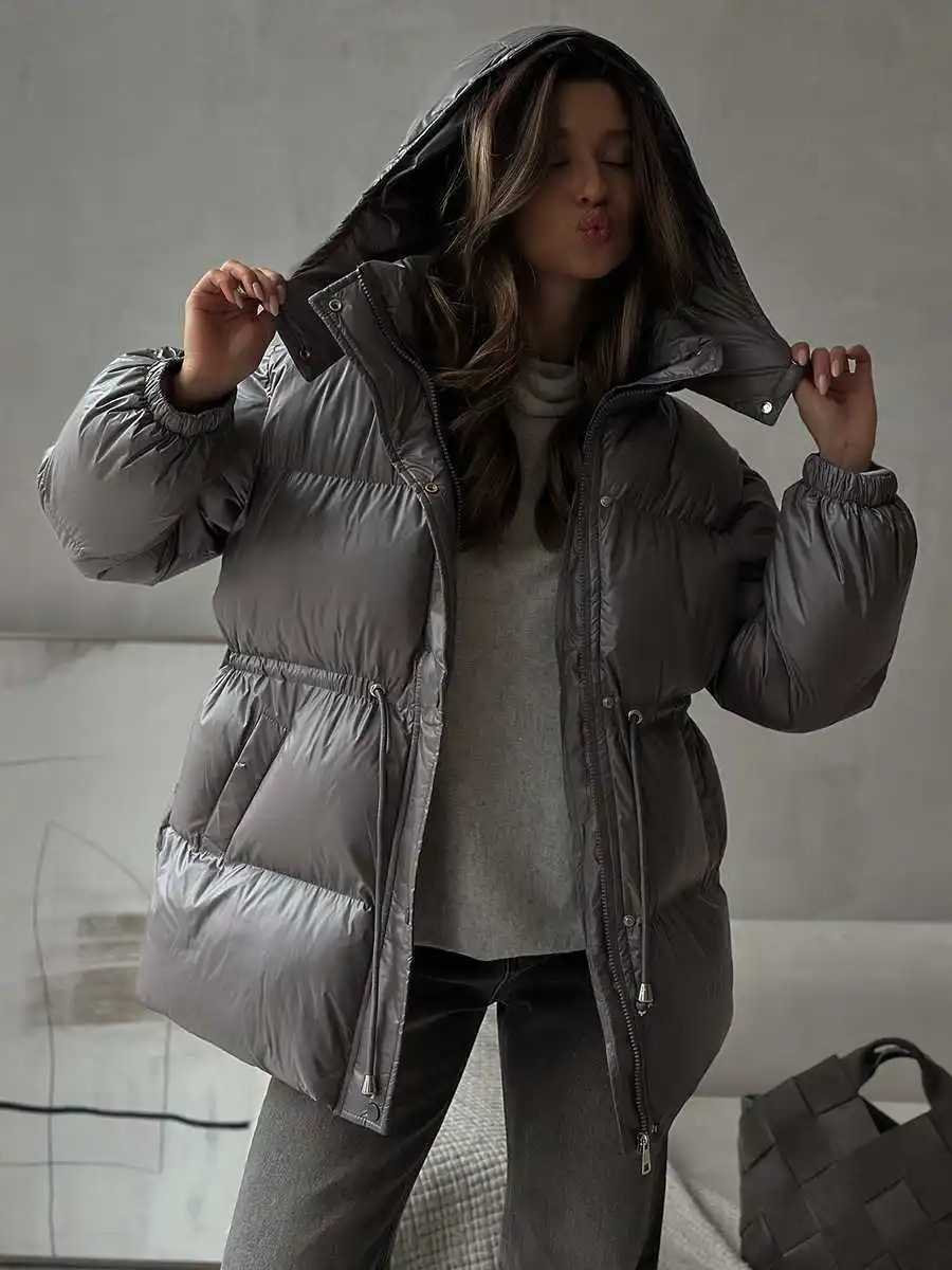 

Облегающее хлопковое пальто, зимнее новое пальто с капюшоном на молнии, удобное теплое хлопковое пальто, верхняя одежда, женская модная одежда для поездок на работу