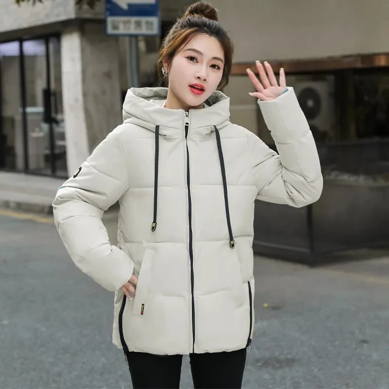 Hooded Down Cotton-Padded Jacket Women Short Outwear 2026 Winter New Thick Warm Parker Coat Korean Loose Cold-Proof Cotton Coat