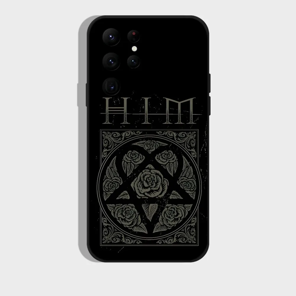 Him Ornate Heartagram Phone Case For Samsung S24,S22 Ultra,S20,S30 plus,S22 plus,S23,S30 ultra 5G Silicone Cover