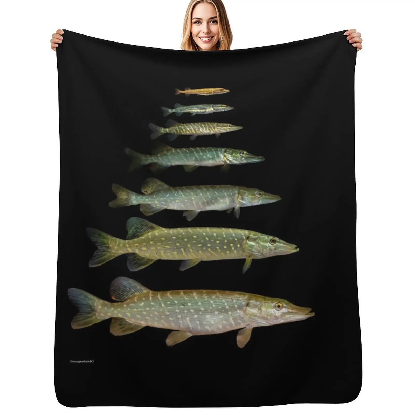 

Northern Pike Throw Blanket Elegant Warm Throw Blanket for Hotel Home
