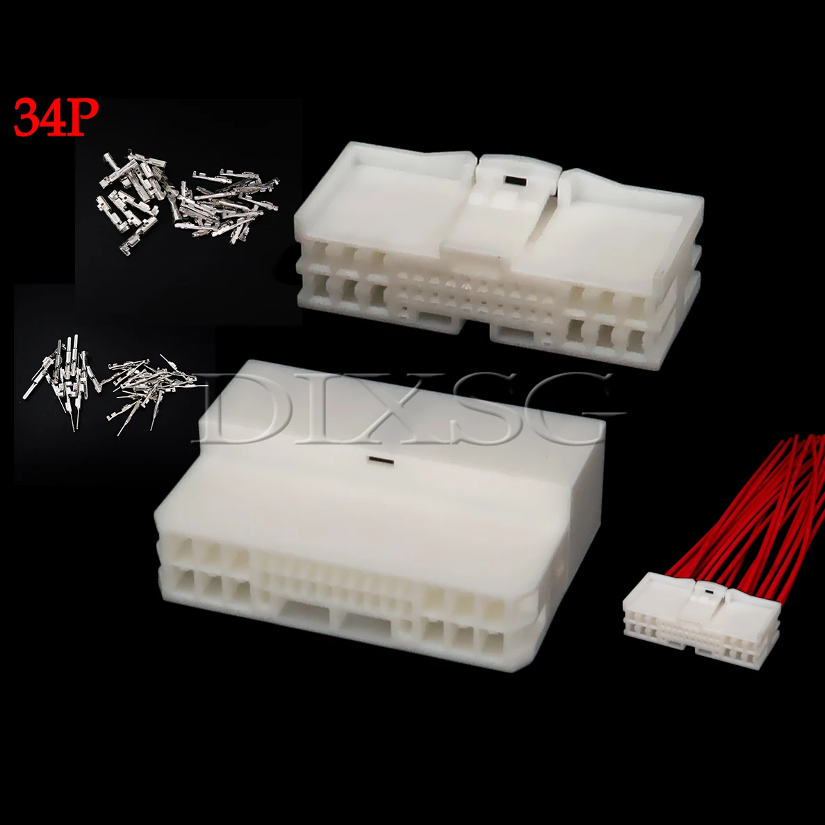 1 Set 34 Pin 2005431-1 2005434-1 Car Navigation Cable Harness Connector for Kia Automobile Plastic Housing Socket