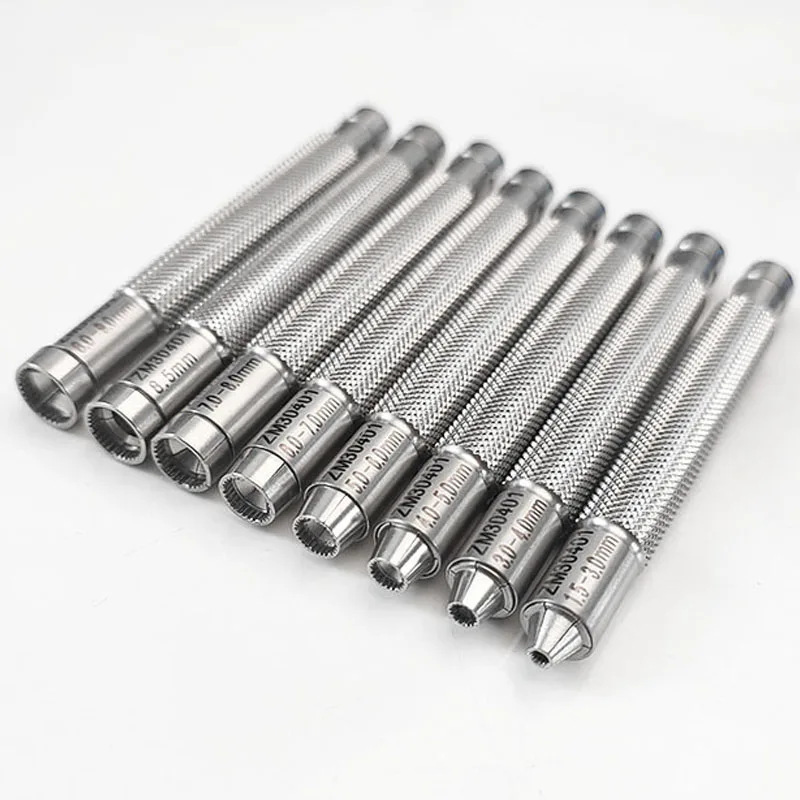 Stainless Steel Watch Crown Winder Tool 1.5-3.0/4.0/5.0/7.0/8.0mm Manual Mechanical Watch Crown Winding Watch Repair Tools