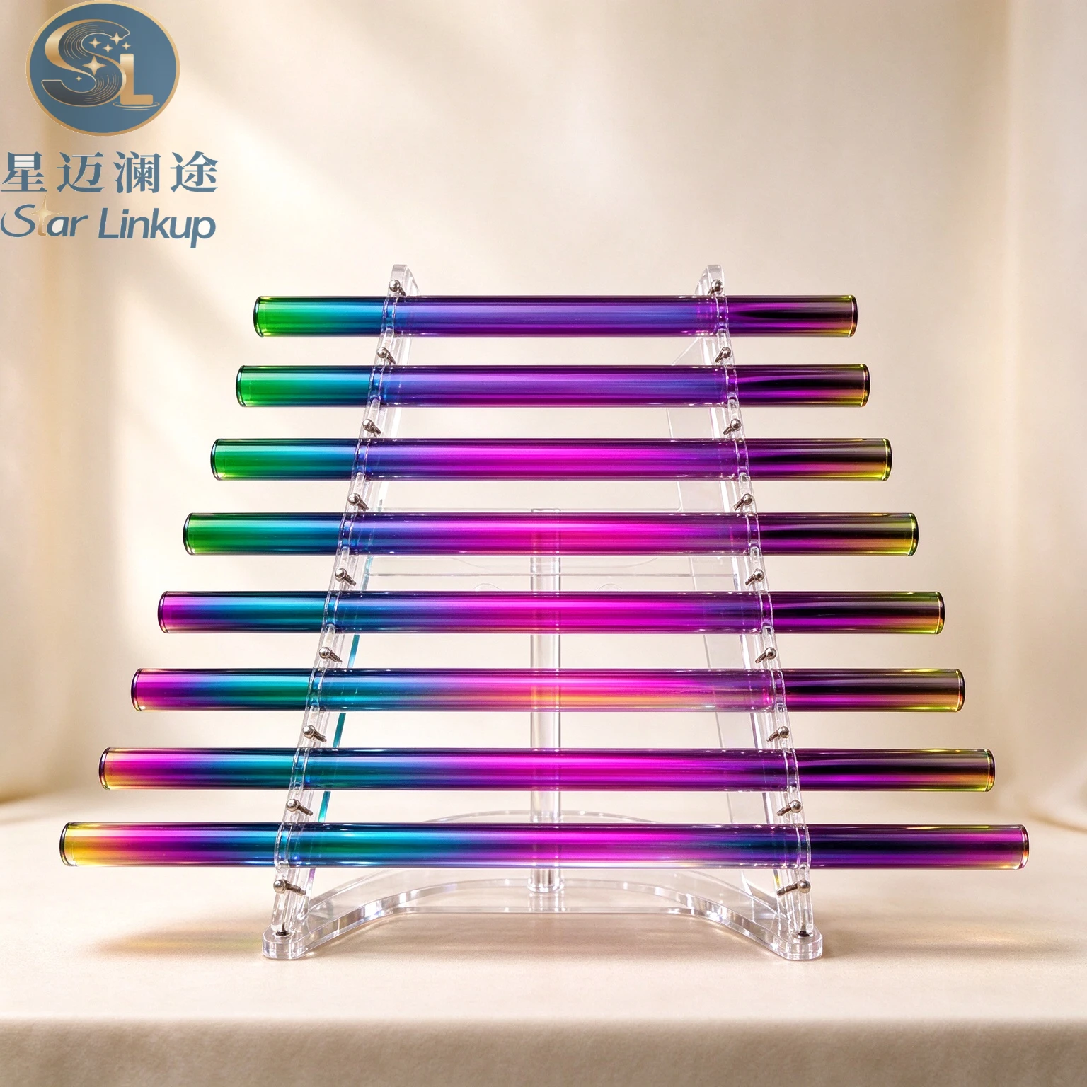 432Hz 8-Note Pure Quartz Crystal Lyre Singing Harp Tuned Sound Vessel for Sound Bath & Meditation Comes with Aluminum Alloy