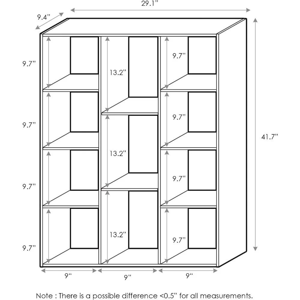 ตู้หนังสือ/หนังสือ/ที่เก็บของ Luder 11-Cube สีขาว