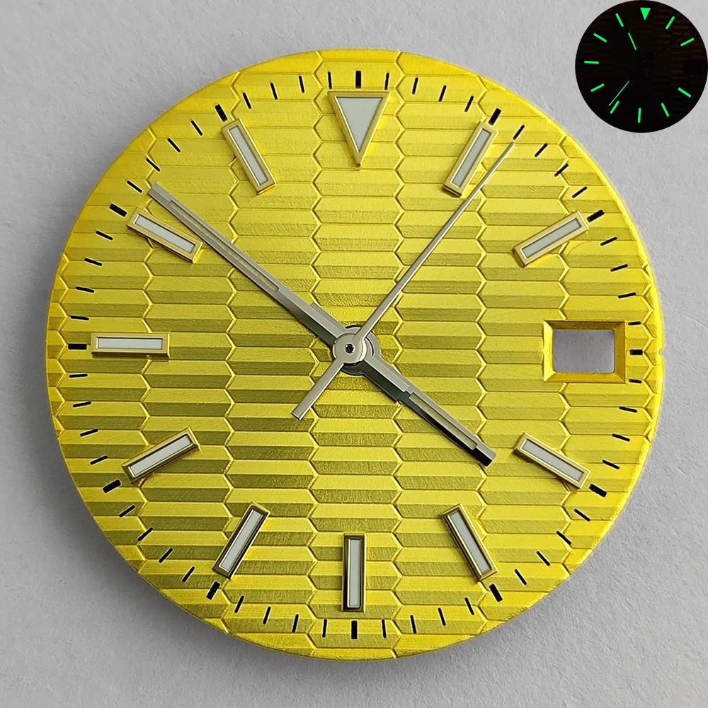 NH35 watch dial striped index suitable for NH35 movement yellow green  blue dial C3 dial 28.5mm dial NH35 hands