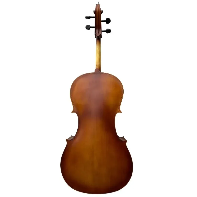 4/4 Matte Natural Color BASSWOOD Panel Cello with Bag Bow, Classical Music, Orchestra Instrument, Vintage Cello, Classic Look - view 3