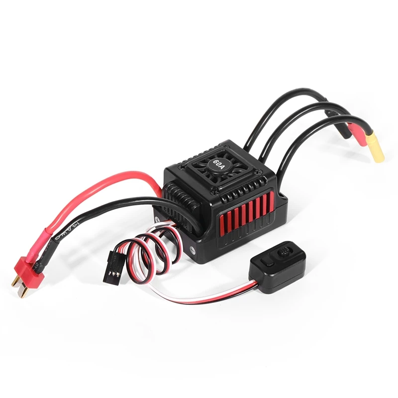 WSDT-60A RC Sensorless Brushless Waterproof 60A ESC Suitable For 1/10 RC ,Compatible With Various Brushless Servos