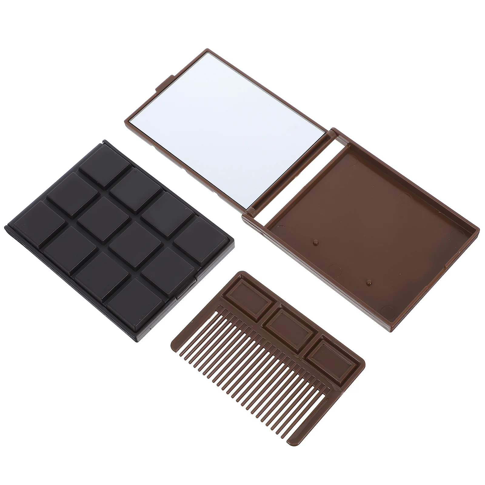 Mini-Taschenspiegel, Mini-Schminkspiegel, Taschenspiegel, Taschenspiegel mit Kamm, kompakter Spiegel