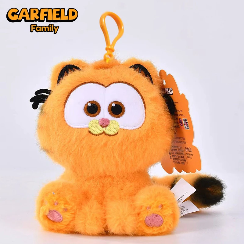ORIGINAL Garfield Kawaii Weiche Plüsch Spielzeug Schlüsselbund Nette Katzen Anime Kuscheltiere Peluche Puppe Anhänger Geburtstage Geschenke Für Kinder