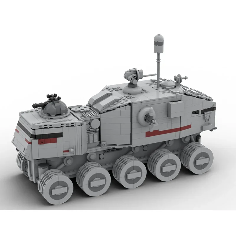 

1408 шт., модульные строительные блоки Star Battle MOC Clone Turbo Tank, DIY военный режим автомобиля, развивающая игрушка в подарок