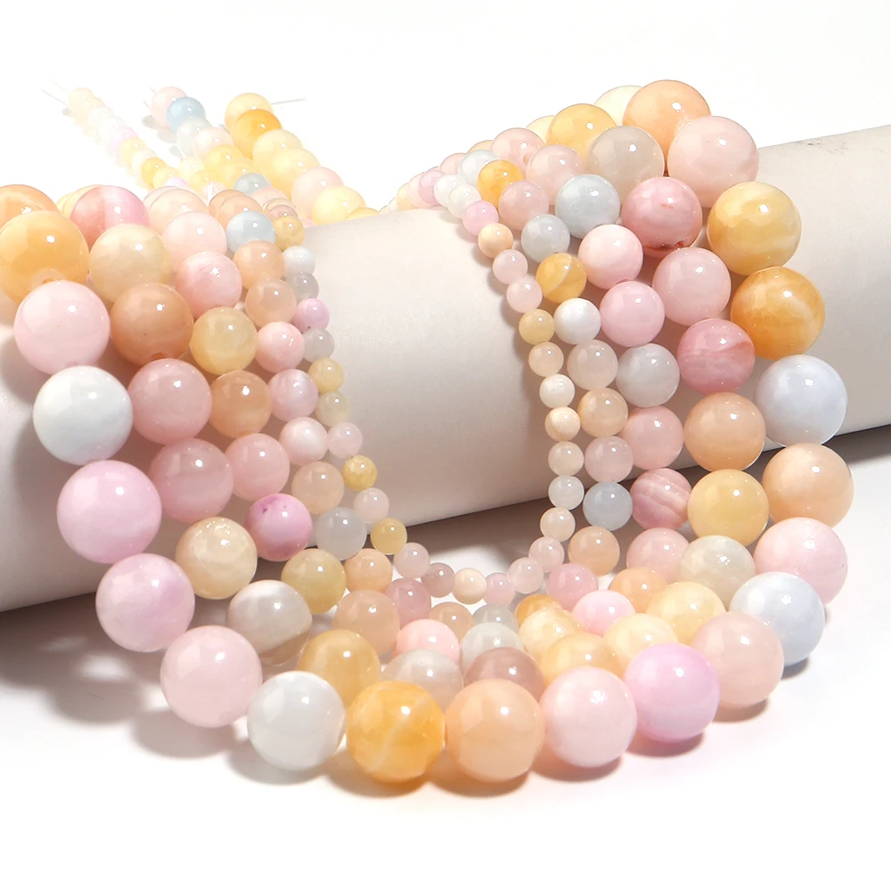 Ca. 30–60 Stück, 4–12 mm, gelbe Jade-Chalcedon-Perlen, Natursteinperlen, Edelstein-Abstandsperlen für die Schmuckherstellung, DIY-Armband – Detail 5