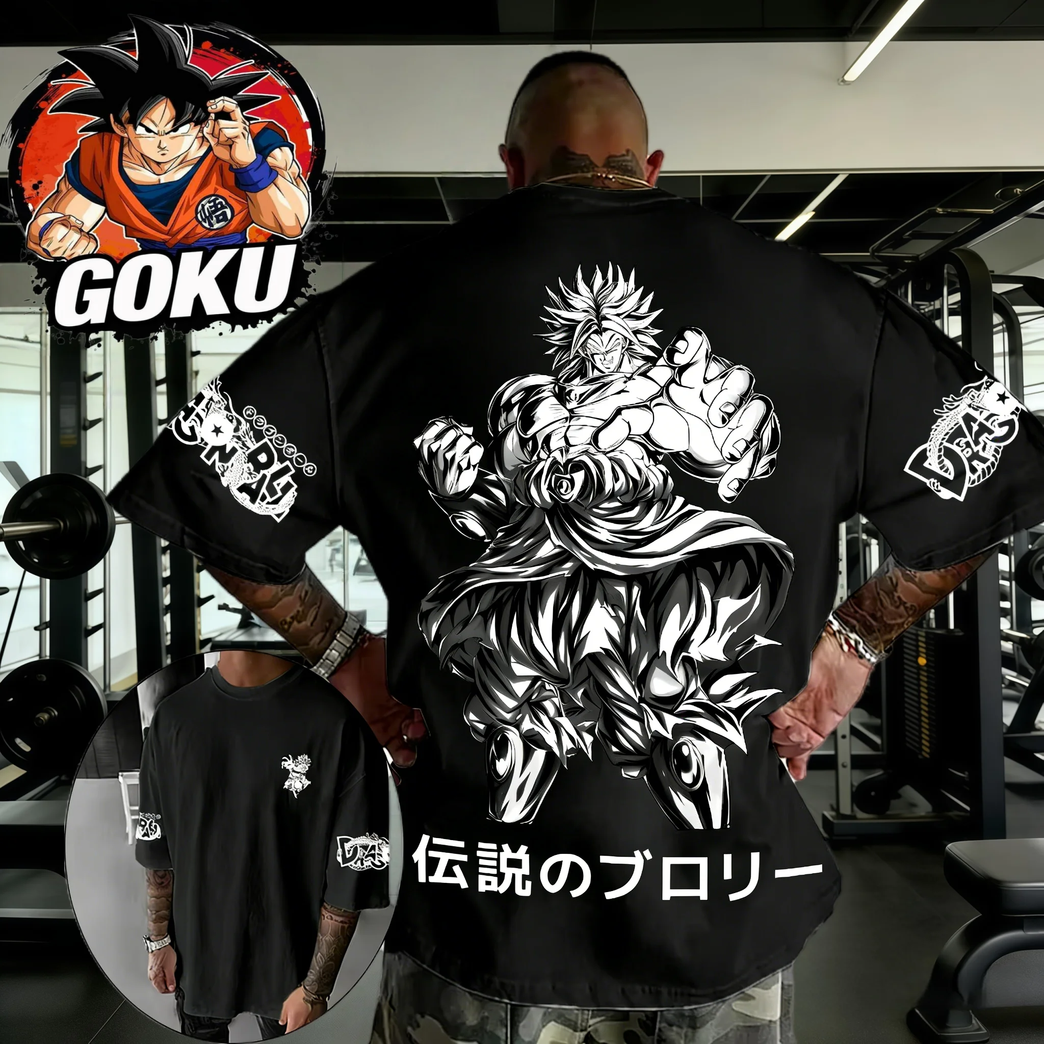

2026 Summer Dragon Ball Oversized T-shirt High Quality 100% Cotton Broly Legendary Super Saiyan Print Unisex Retro Y2K Tee