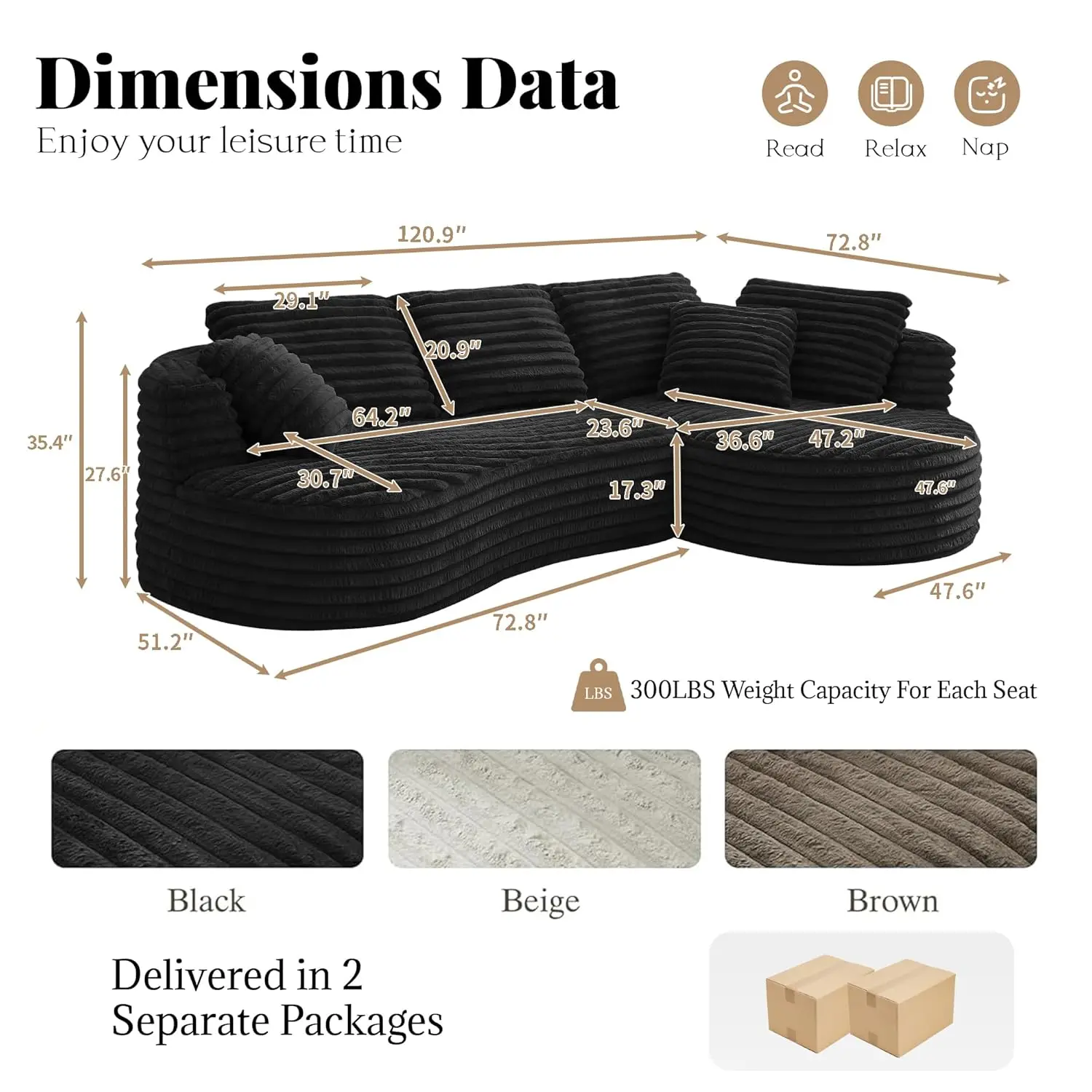 Thumbnail 2 - #40 Best Rated Modular Sectional Sofas to Buy in 2026