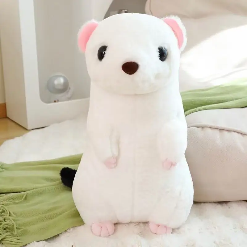 40/48cm Simulation Short Tailed Yellow Weasel Plush Toy Figurine Cartoon Anime Cute Cushion Pillow Home Decoration Children's Bi