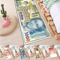 US Dollar Print Kitchen Mat - American Currency Design Carpet with Greenback Pattern for Home Living Room Bedroom Decoration