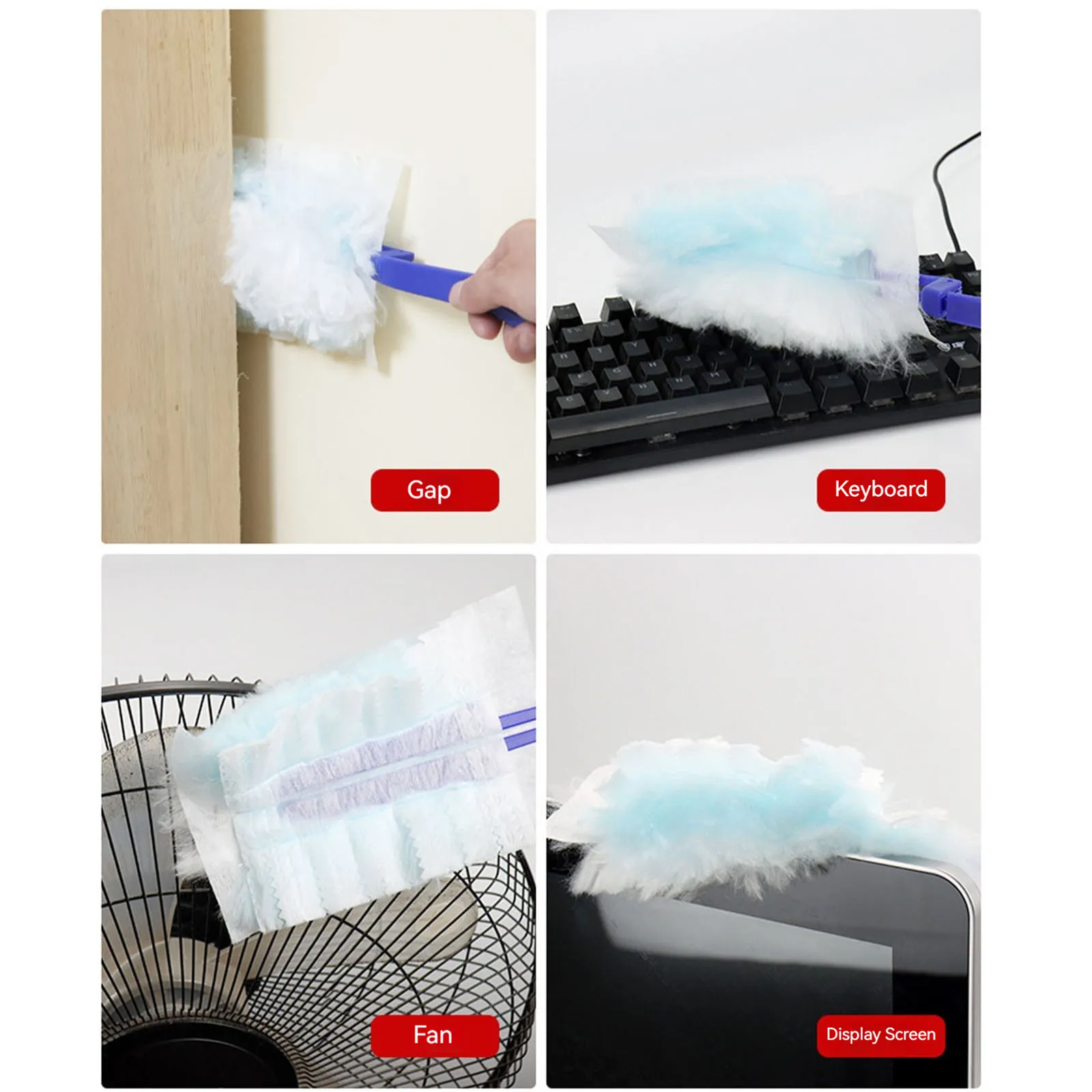 Picture 7: 40PCS Fluffy Duster Refills Adjustable Length Handles Disposable Microfiber Duster Refills Disposable Microfiber Feather Dusters