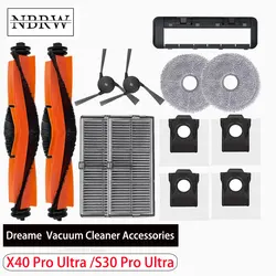 Dreame X40 Pro/X40 Ultra / S30 Pro Ultra Robot Vacuum Cleaner Accessories Main Brush Filter Mop Dust Bag Rag Parts