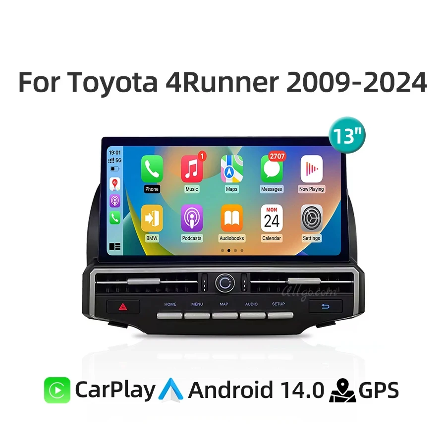 13 Inch Car Stereo Upgrade for Toyota 4Runner 2009-2024 Head Unit Replacement