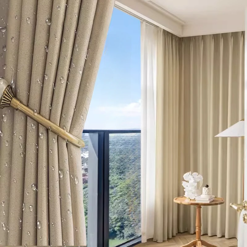 Open Balcony Rainproof Waterproof Curtains Sunshade Shade Sunscreen Outdoor Sunroom Gazebo Custom Size