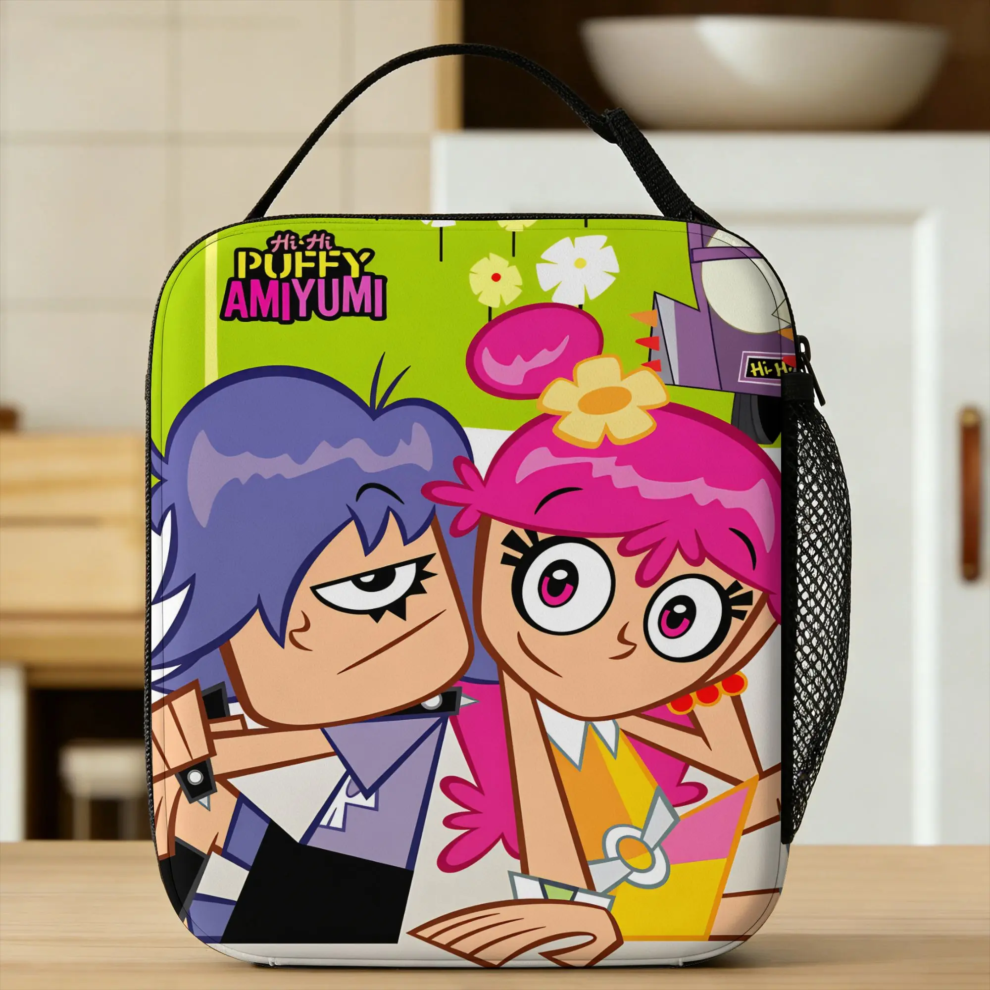Hi Hi Puffy AmiYumi Lunch Bag  Outdoor Picnic Lunch Box For Men Vintage Custom Tote Food Bags Oxford Convenient Cooler Bag