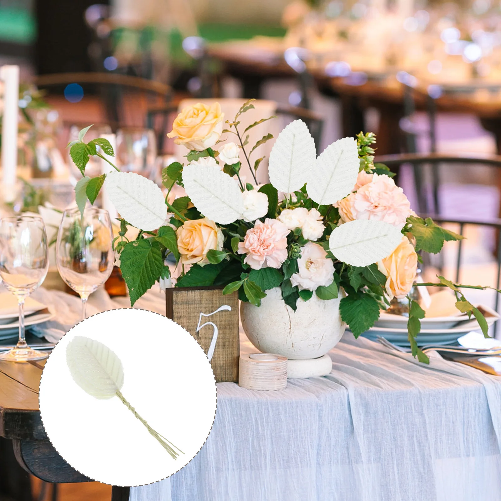 

200Pcs Leaf Decor Set Vivid Fake Leaves for Dining Hall Classroom Party Home Office Decoration Use Leaf Decor Home Supply