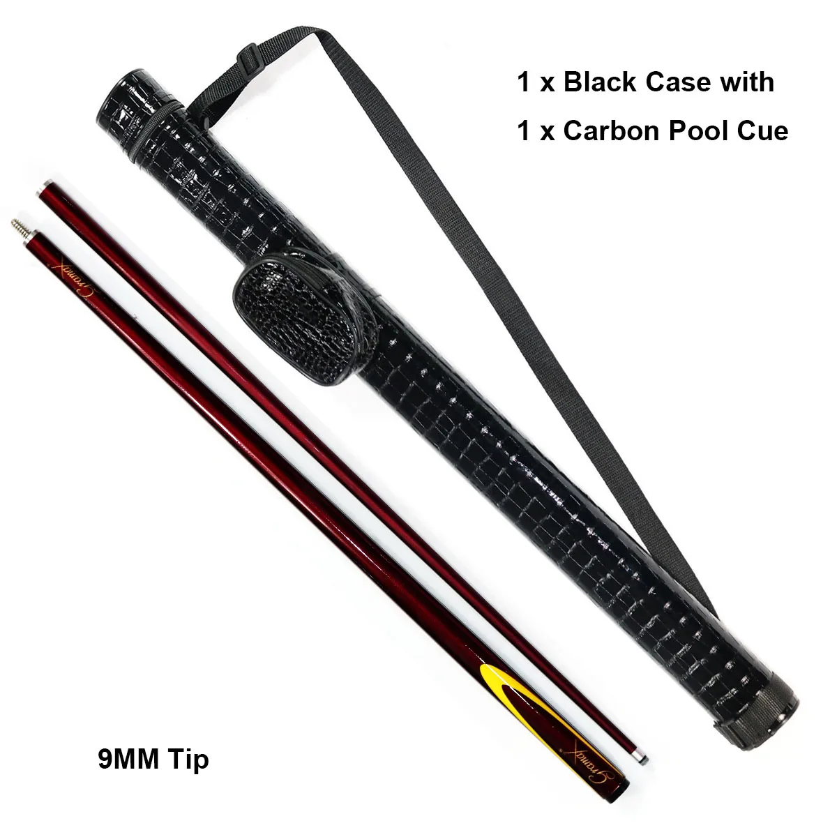 Popular Gift Set of Professional Billiard Supplier Carbon 2-PC Pool Snooker Cue With Case Kit
