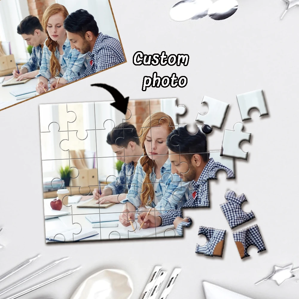 35/150/300/500/1000pcs nice family Custom Photo Personalized Picture Jigsaw puzzle Custom DIY Personalised Photo Puzzles
