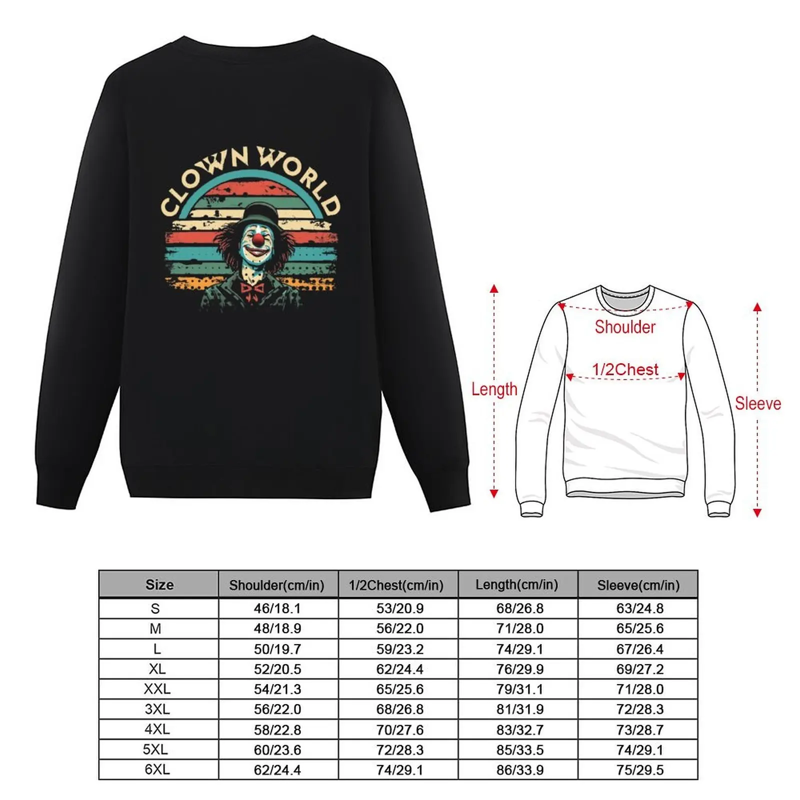 Clown World Pullover korean clothes men's coat men's sweat-shirt set korean autumn clothes autumn sweatshirt