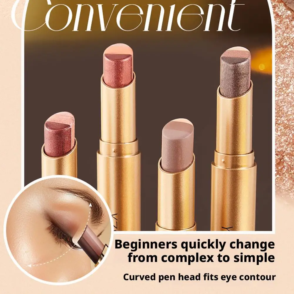 Bâton d'ombre à paupières dégradé tridimensionnel naturel sans enlever le maquillage scintillant paillettes fard à paupières Eyeliner stylo beauté