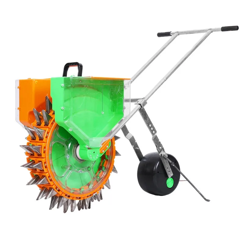 

2025 New Hand-push Seeder Soybean Peanut Sorghum Millet Rapeseed Seeding Fertilizer Integrated Small Seeder