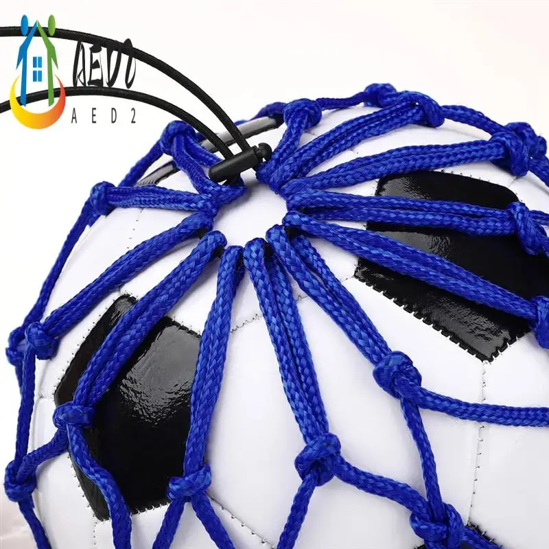 AED2-2PCS مساعد تدريب منفرد لكرة القدم بدون استخدام اليدين، شبكة تدريب كرة القدم بحزام خصر قابل للتعديل