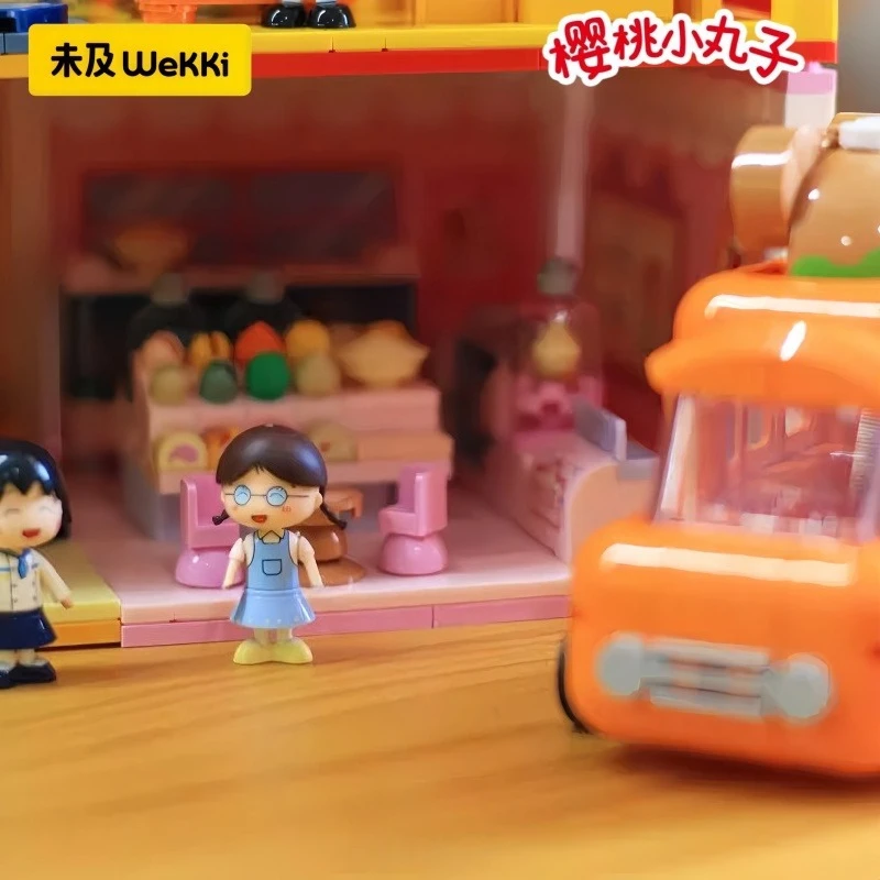 تشيبي ماروكو تشان التراص تجميع اللبنات أنيمي الكرتون نموذج سطح المكتب تحصيل الحلي هدايا عيد الأطفال