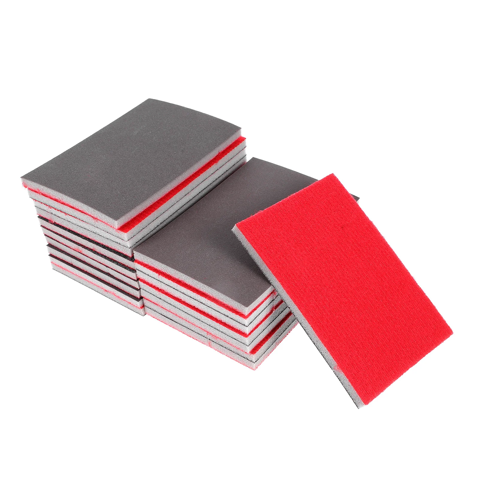 18 قطعة الرملي الإسفنج كتلة متنوعة حصى الصنفرة مجموعة للخشب معدن البلاستيك سيارة تلميع دريوال الرملي منصات جسم السيارات #1