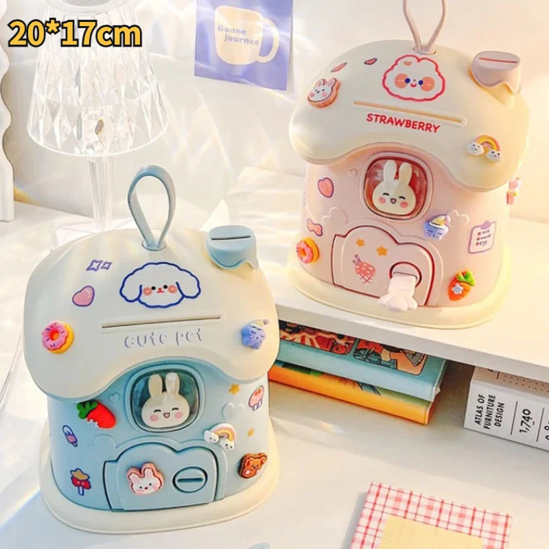 Children's Creative Money Banking Toys Piggy Bank Money Saving Pot Coin Banks Coin Box with Lock Key atm savings bank hucha