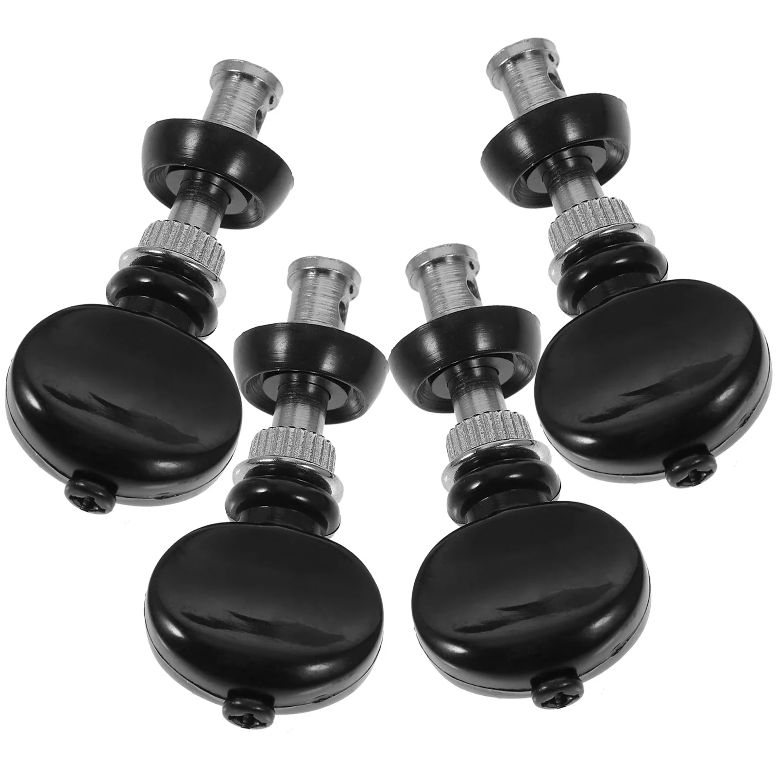 

4 Pcs Ukulele Tuning Pegs Steel Machine Heads White Button Friction Parts Adjustable Screw String Instruments Accessories