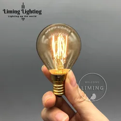 2 Pcs Retro G45 E14 220V 240V Vintage 40W E14 Edison Bulbs Incandescent Screw Filament Bulbs For Pendant Light Lamp Decoratives