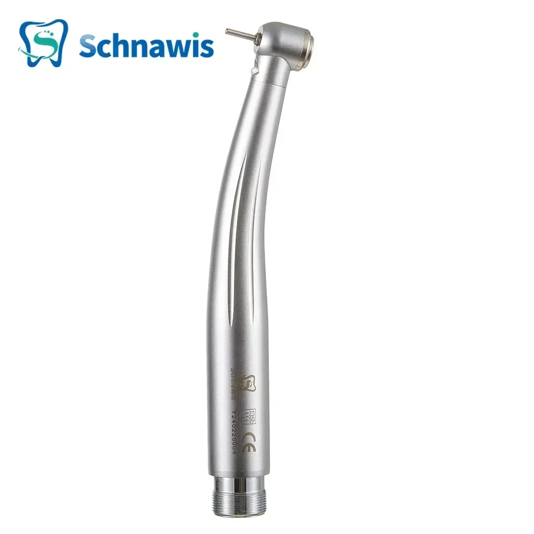 Dental LED High Speed Handpiece Standard Head Push Button Three Water Spray E-generator Air Turbine 2/4 Holes Dentist Instrument