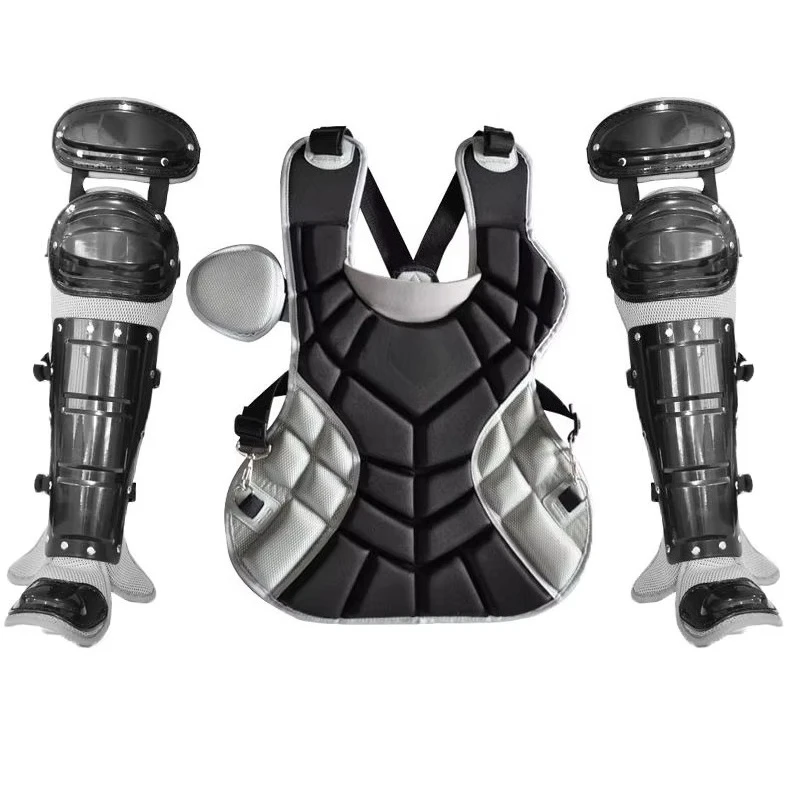 Oem Baseball Catcher Gear for Adult or Youth Shin Guard Foot Guard Long Leg Protection Chest Guard