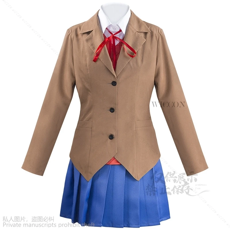 

Аниме игра доки Литературный клуб Моника Косплей Sayori Yuri Natsuki Косплей Костюм Школьная Униформа Женский костюм игра