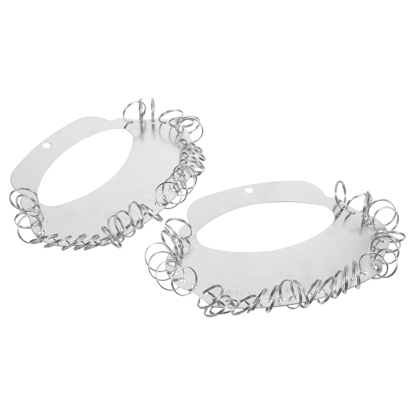 2 قطعة أصحاب المفاتيح الفولاذ المقاوم للصدأ العملي سهلة الحمل مفاتيح جماعية مسامية لأجهزة المفاتيح المستودع #6