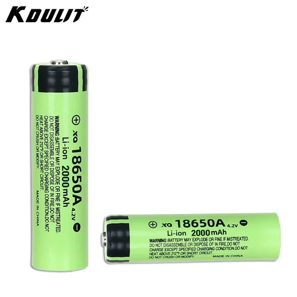 2000mAh High-capacity Lithium Battery 4.2V 18650 Rechargeable Power  for Flashlight Battery with a T6 LED Flashlight Gift