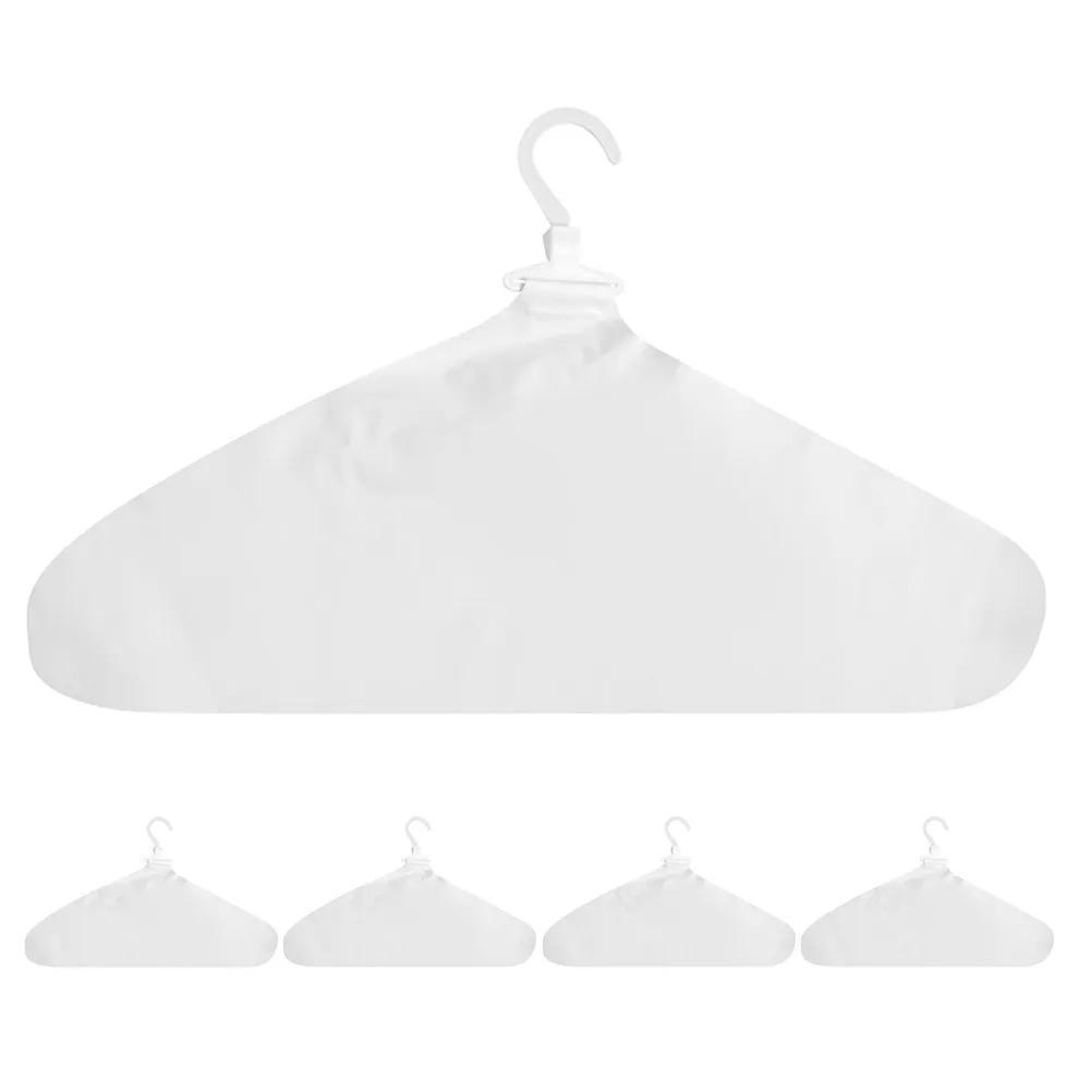5Pcs PVC Inflatable Clothing Hanger Lightweight Foldable Travel Hanger for Drying Garments Bags Wetsuits At Home Car Hotel