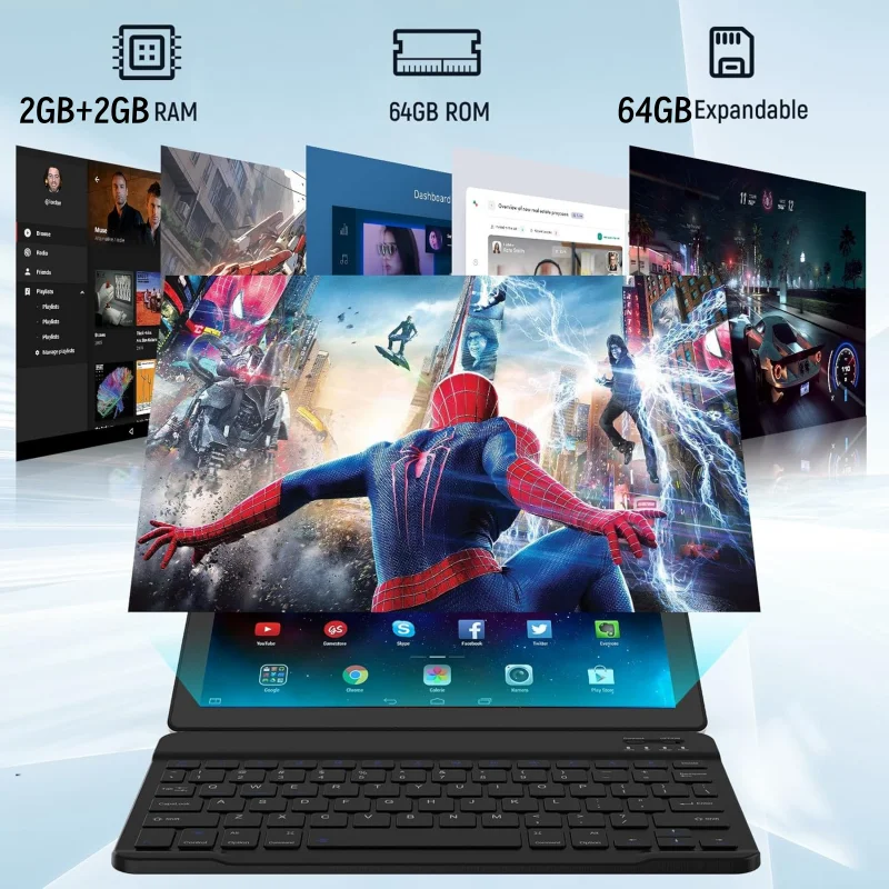 Gran Oferta: Tablet PC Android 13 de 10.1 Pulgadas, Tipo-C E10, 2GB+2GB RAM, 64GB ROM, CPU Allwinner A133 de Cuatro Núcleos a 1.4GHz