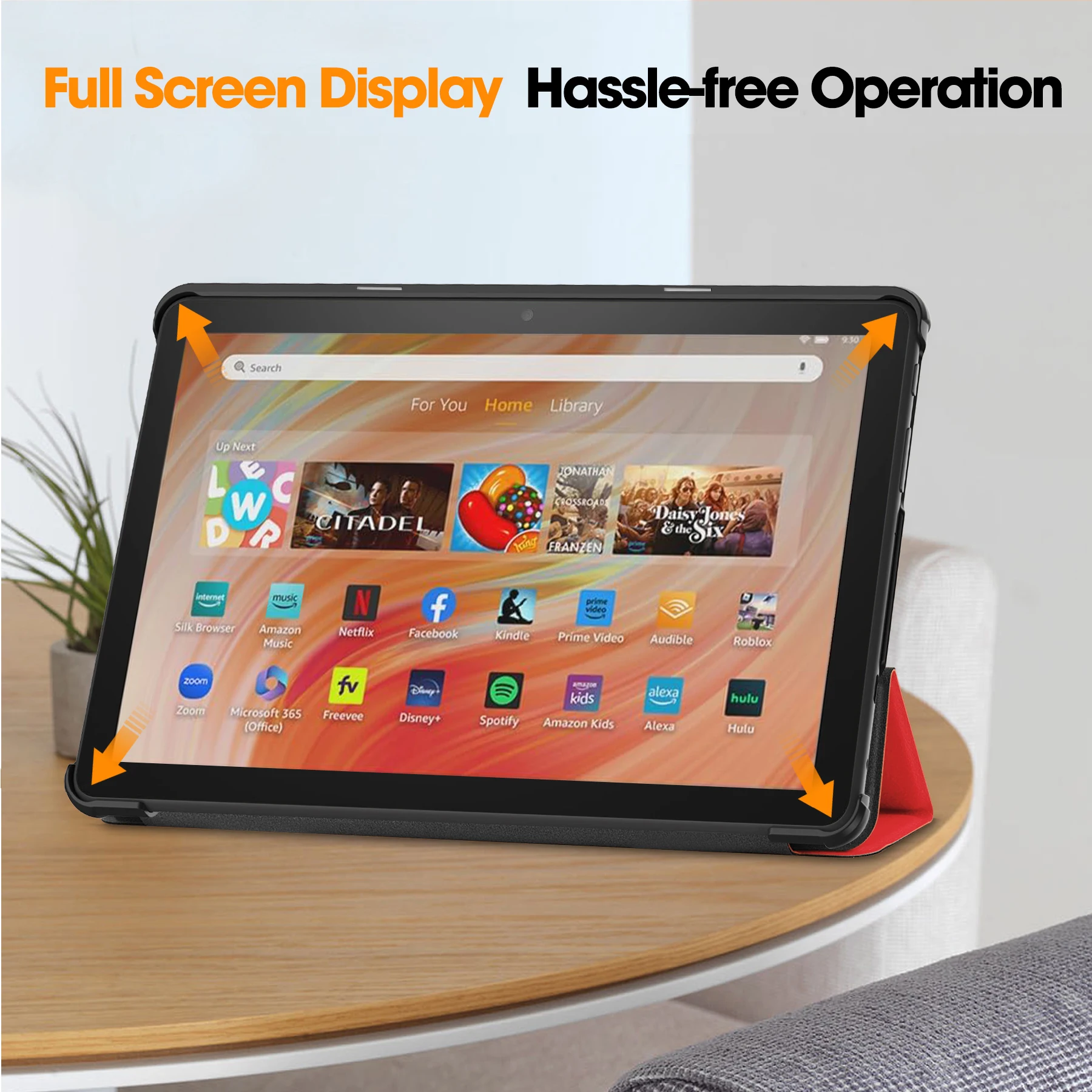 Funda para Amazon Fire HD 10 (2023), soporte triplegable de 10 pulgadas, Funda de cuero inteligente para tableta Fire HD 10 2023, anticaída