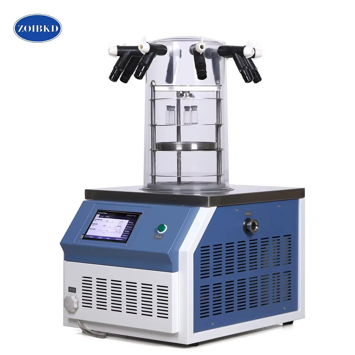 ZOIBKD Laboratory Equipment 10N-60C Vacuum Freeze Dryer Household Intelligent Belt High-Efficiency Vacuum Pump