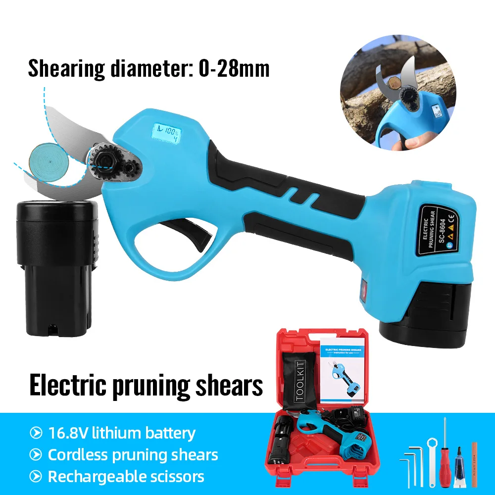 Electric Pruner Brushless Electric Garden Pruning Shears for Fruit Tree Bonsai Branches Cordless Pruner Battery