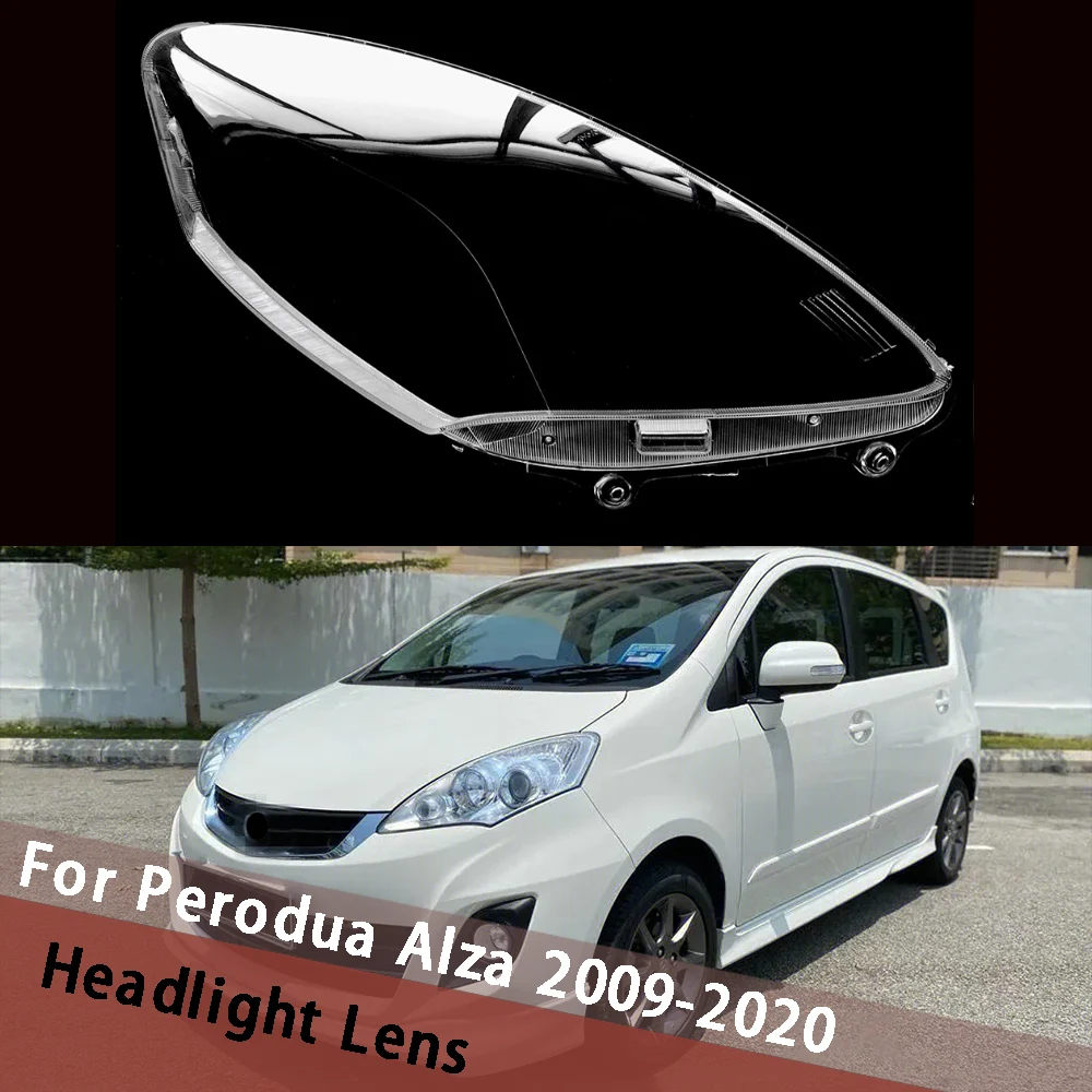

For Perodua Alza 2009-2020 Car Front Headlight Lens Cover Lampshade Auto Front Lampcover Clear Housing Lamp Caps Headlamp Shell