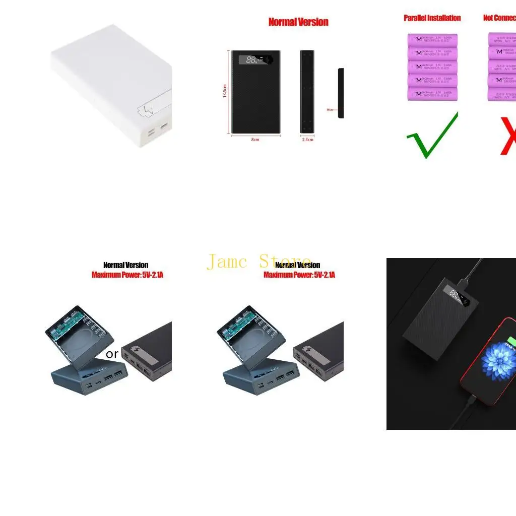 

LX0B 5x18650 аккумуляторный блок питания для чехла, ящик для хранения, зарядное устройство для мобильного телефона, держатель